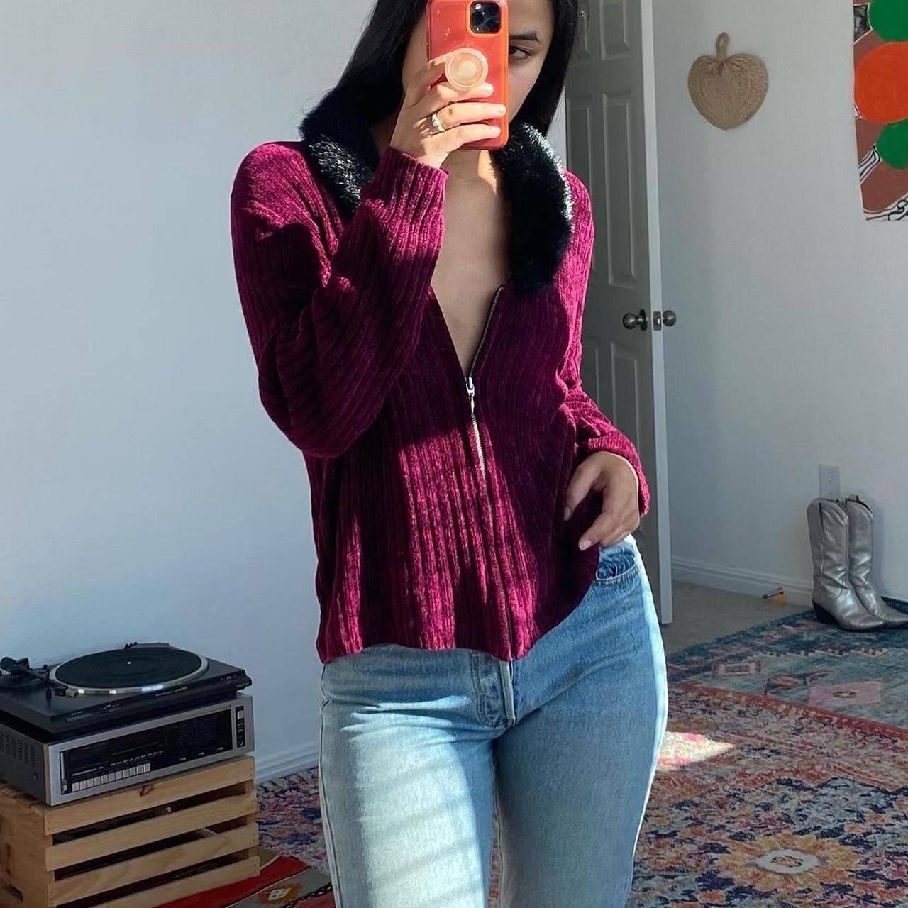 Deep Maroon Cardigan