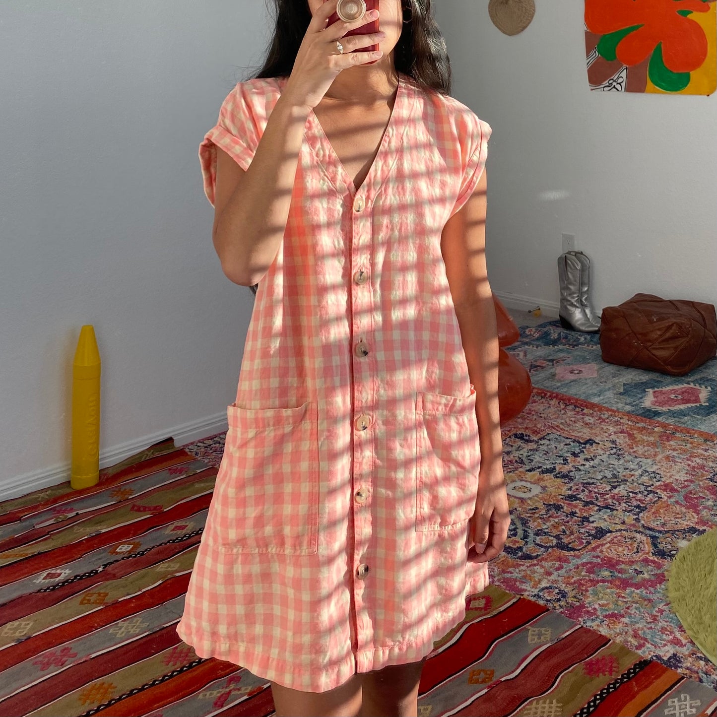 Linen Smock Dress