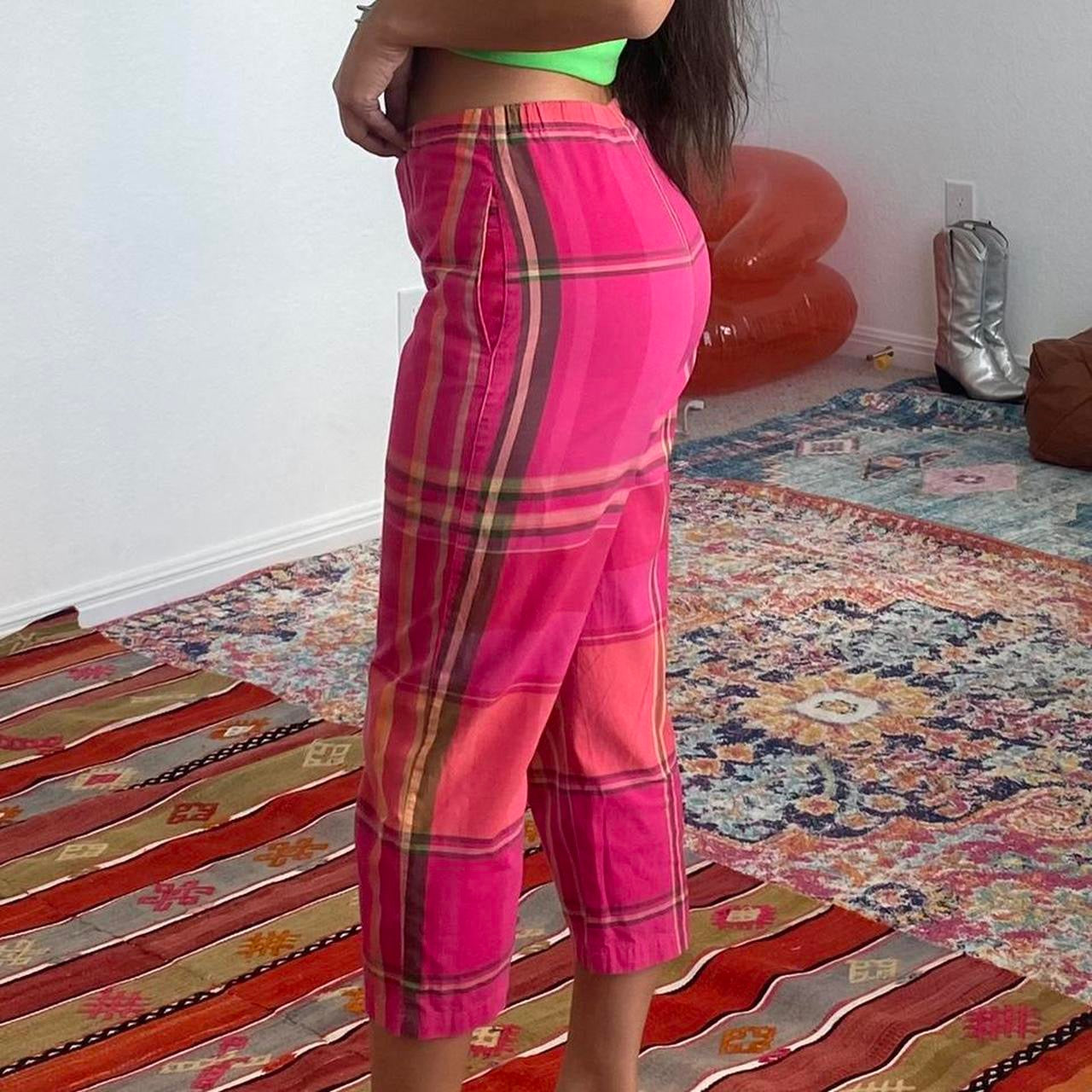 Vintage Pink Plaid Pants