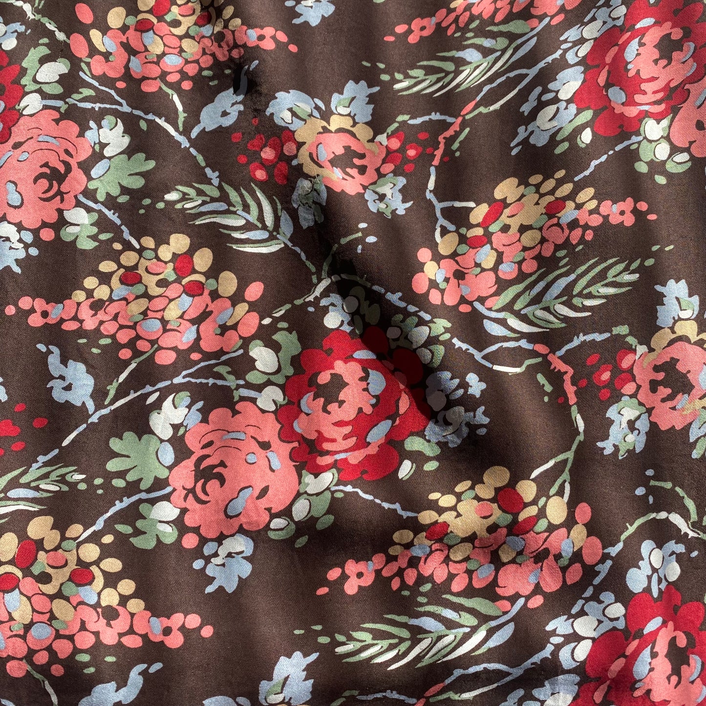 Brown Floral Skirt